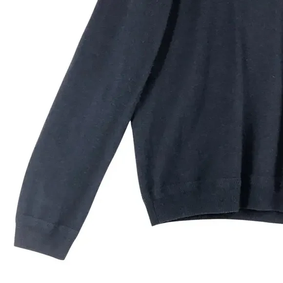 John W Nordstom Mens Size M Sweater Jumper V Neck 100% Cashmere Navy Blue